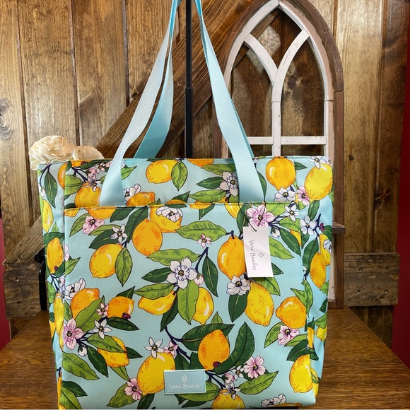 SALE! Vera Bradley Lemon Grove Large Insulated Cooler Bag Tote New NWT - Picture 10 of 14